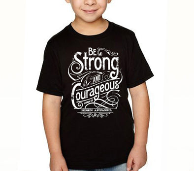 Strong and courageous kids tee