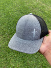 Cross gray trucker cap