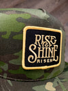 Rise and Shine camo army trucker hat