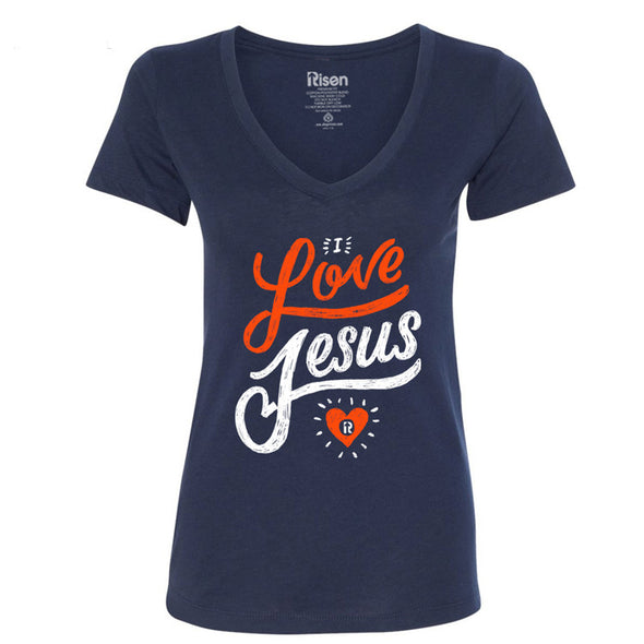 I love Jesus  Women's  v neck