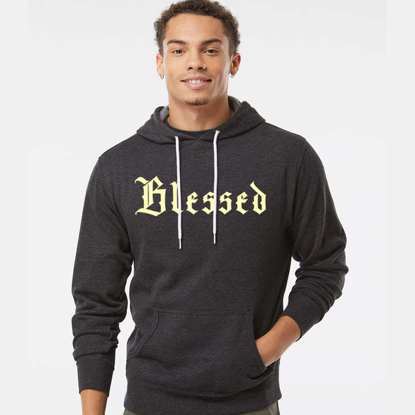 Blessed charcoal hoodie
