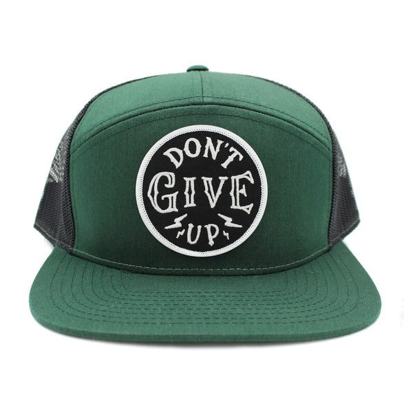 Don't give up green 5 pannel snapback