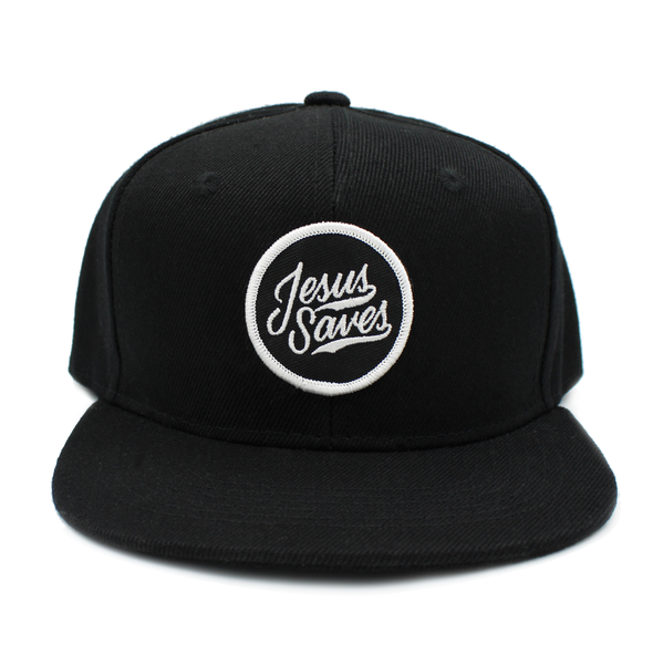 Jesus saves kids junior black snapback