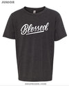 Blessed charcoal junior t-shirt