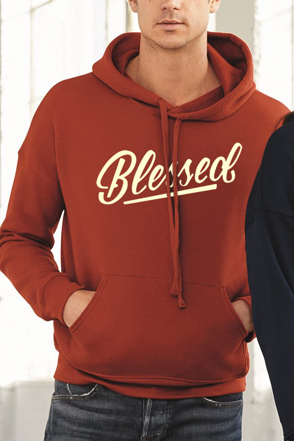 Blessed red brick pullover hoodie