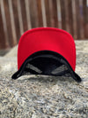God is for us black / red trucker hat
