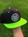 Saved by grace neon black snapback