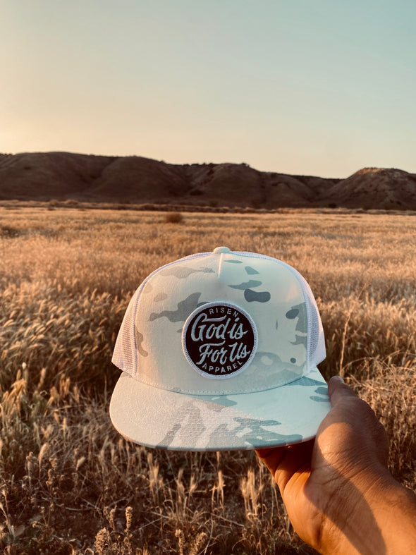 White God is for us army trucker hat