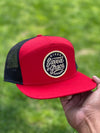 Saved by grace black / red trucker hat