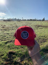 Saved by grace red trucker hat