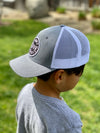 Faith over fear Kids gray and white snapback (Jr.)